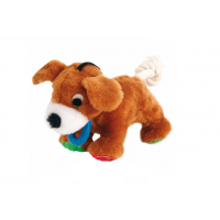 Игрушка из плюша "TRIXIE" для собаки "Dog", с верёвкой , со звуком, 17см