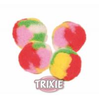 Игрушка "TRIXIE" для кошки, "Pompon balls", с кошачей мятой, диам.4см (4шт.)