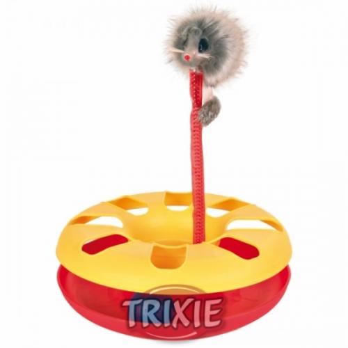 Игра "TRIXIE" для кошки "Безумный круг" с пушистой мышкой, диам 24х29см