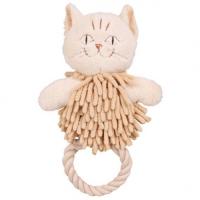 Игрушка из плюша "TRIXIE" для собаки "Cat" с веревкой, со звуком, 25см