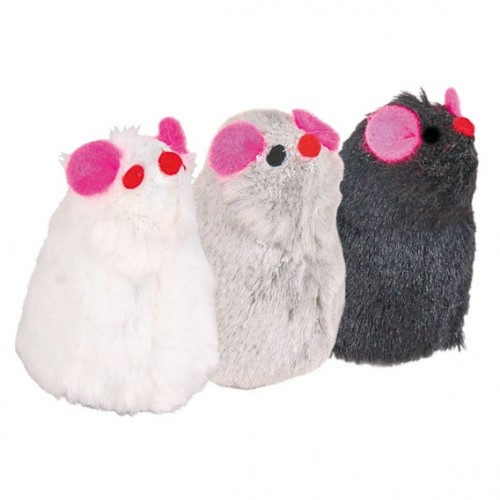 Набор игрушек "TRIXIE" для кошки в виде мышек,плюш, 8 см, (24 шт).