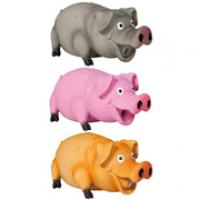 Игрушка из латекса "TRIXIE" для собаки "Свинка", со звуком, разноцветная - 21 см.