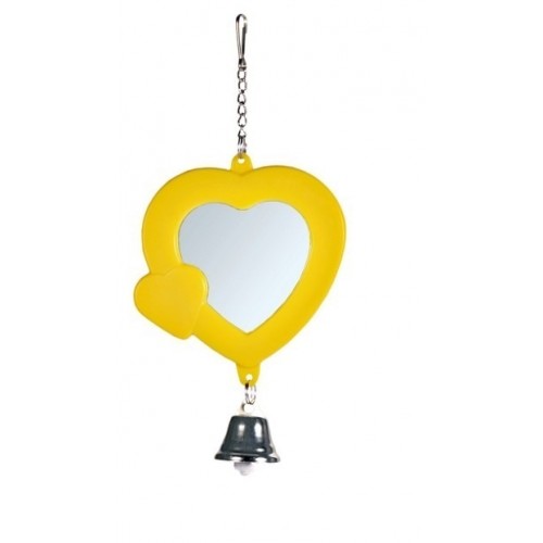 Игрушка "TRIXIE" для птиц "Зеркальце с колокольчиком в виде сердечка",7см