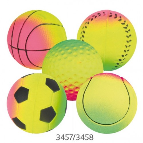 Набор игрушек "TRIXIE" для собаки "Neon Balls" вспененная резина, диам 5,5 см (24шт) неоновые