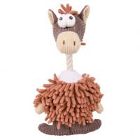 Игрушка из плюша "TRIXIE",для собаки "Осел с веревкой", со звуком, 28 см