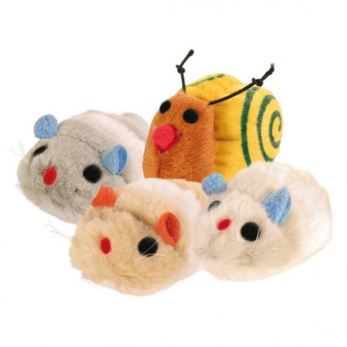 Набор игрушек "TRIXIE" для кошки, плюш, 7-10 см, (12шт).