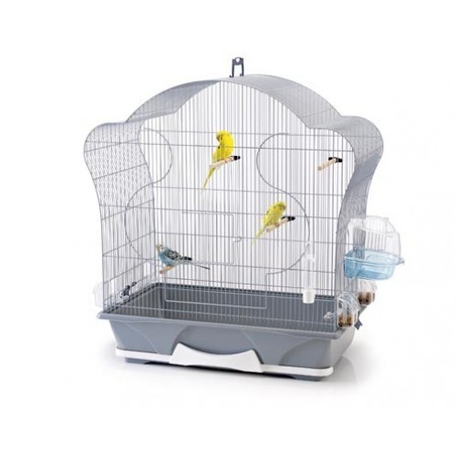 Клетка "SAVIC" "ELISE 50" для птиц, серая, 73x38x73 см