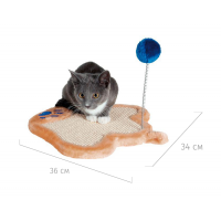 Когтеточка "TRIXIE", в виде лапы и с шариком на пружине, 36 x 34 см