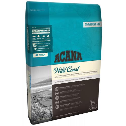 Acana Wild Coast Dog 50/50 (Акана Вайлд Коуст Дог), корм для собак всех пород и возрастов с рыбой - 2,0 кг.