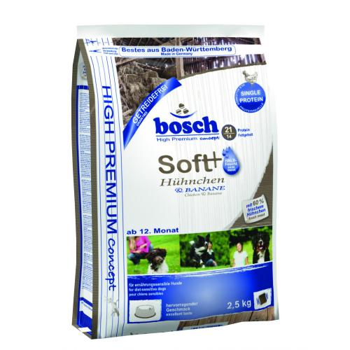 Bosch SOFT H?hnchen & BananeБош(Бош Софт Курица с Бананом), полувлажный корм с курицей-для взрослых собак любых пород - 1 кг.