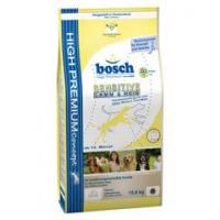 Bosch Sensetive Lumb and Rice(Бош Сенситив Ягненок с Рисом), для взрослых собак, склонных к аллергии - 3 кг.