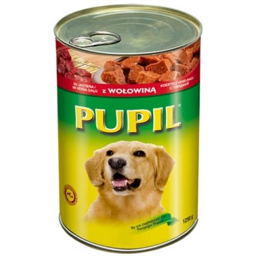 Консервы PUPIL для собак, с говядиной - 1250 г.
