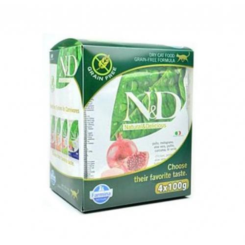 Farmina N&D Multipack Cat - Полнорационный беззерновой корм для взрослых кошек - 4х100 гр. Farmina N&D Multipack Cat - Полнорационный беззерновой корм для взрослых кошек - 4х100 гр.