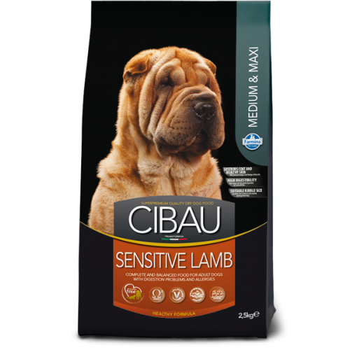 Farmina Cibau Sensitive Lamb Medium & Maxi - Питание для собак с чувствительным пищеварением и аллергией - 2,5 кг.