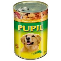 Консервы PUPIL для собак, с говядиной и курицей - 1250 г.