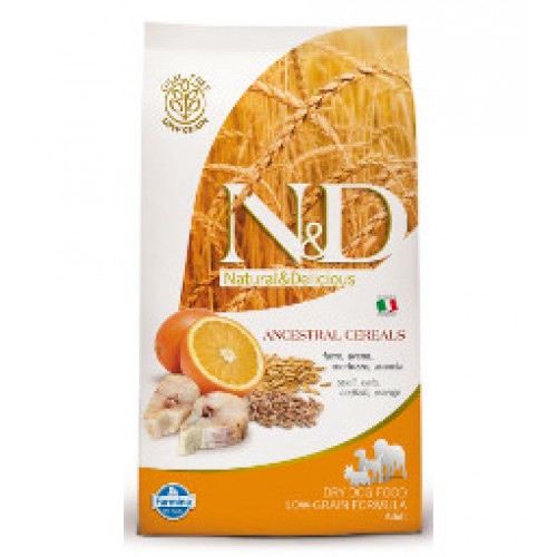 N&D LOW GRAIN DOG CODFISH & ORANGE ADULT MINI (Треска,Апельин), Низкозерновой, для взрослых собак мелких пород - 0,8 кг. N&D LOW GRAIN DOG CODFISH & ORANGE ADULT MINI (Треска,Апельин), Низкозерновой, для взрослых собак мелких пород - 0,8 кг.