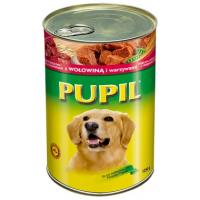 Консервы PUPIL для собак, с говядиной и овощами - 1250 г.