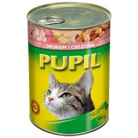 Консервы PUPIL для кошек, с курицей и телятиной - 415 гр.