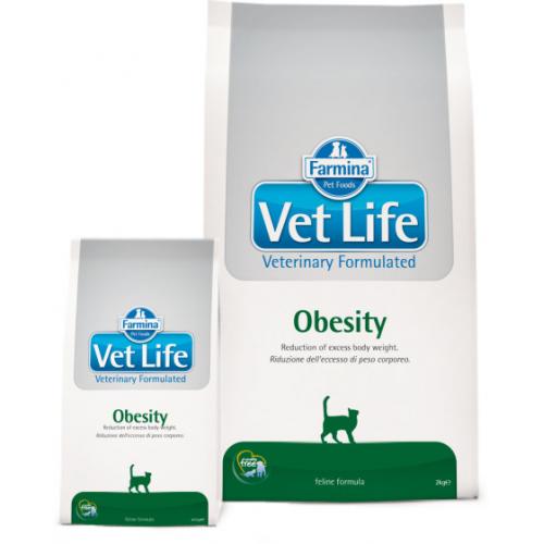 Farmina VET LIFE CAT OBESITY, Диетическое питание для кошек при ожирении - 10 кг.