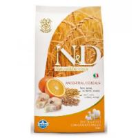 N&D LOW GRAIN DOG CODFISH & ORANGE ADULT/ЭДАЛТ (Треска,Апельин), Низкозерновой, для взрослых собак всех пород - 12 кг.