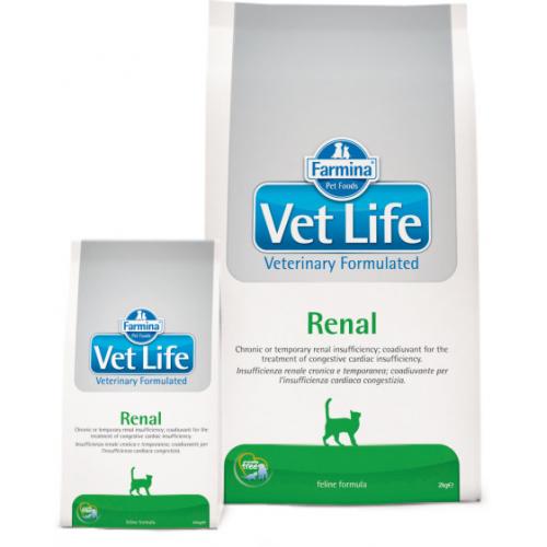 Farmina VET LIFE CAT RENAL, Диетическое питание для кошек при заболеваниях почек - 2 кг.