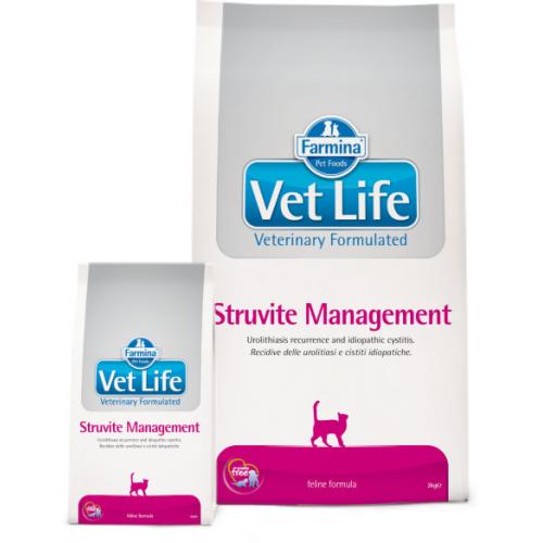 Farmina VET LIFE CAT STRUVITE Management, Диетическое питание для кошек при струвитном уролитиазе и идиопатическом цистите - 0,4 кг.