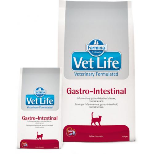 Farmina VET LIFE CAT GASTRO-INTESTINAL, Диетическое питание для кошек при нарушениях пищеварения - 10 кг.