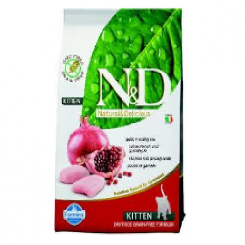 Farmina N&D CAT CHICKEN & POMEGRANATE KITTEN (Курица, Гранат), Беззерновой корм для котят - 0,3 кг Farmina N&D CAT CHICKEN & POMEGRANATE KITTEN (Курица, Гранат), Беззерновой корм для котят - 0,3 кг