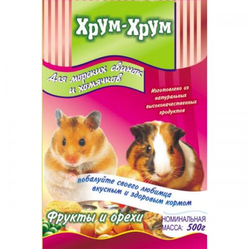 Хрум-хрум д/грызунов 500гр Фрукты и орехи РБ