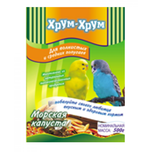 Хрум-хрум с морской капустой 500гр д/волнистых и средних попугаев РБ