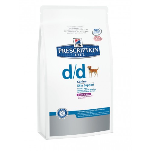 Hills Prescription Diet™ Canine d/d™ Duck and Rice, для собак при кожных реакциях и рвоте/диарее - 5 кг.