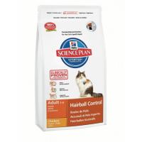 Hills Science Plan Adult Hairball Control Chicken(Курица), для уменьшения комков из шерсти в ЖКТ - 5 кг.