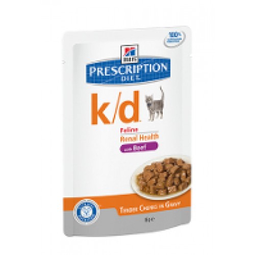Hills Prescription Diet Feline k/d(Говядина), хронические заболевания почек, заболевания сердца