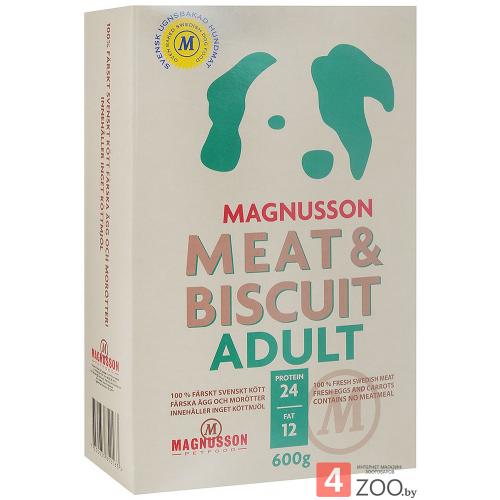 Magnusson Meat and Biscuit Adult (Магнуссон Эдалт), корм для взрослых собак с нормальным уровнем активности - 0,6 кг.