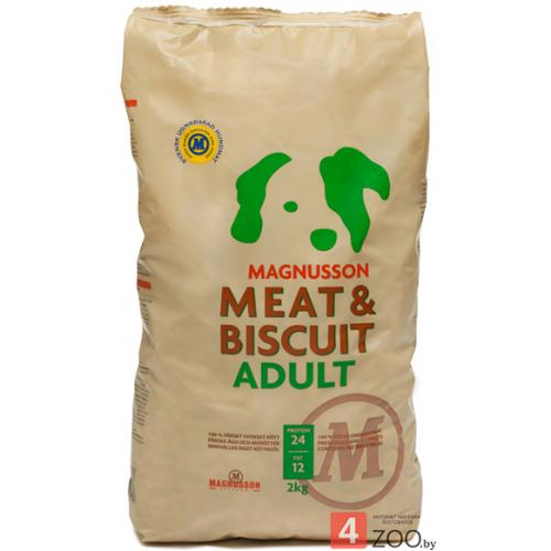 Magnusson Meat and Biscuit Adult (Магнуссон Эдалт), корм для взрослых собак с нормальным уровнем активности - 2 кг.