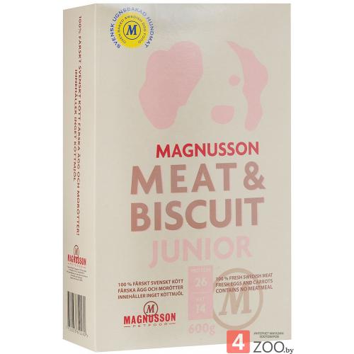 Magnusson Meat and Biscuit Junior (Магнуссон Джуниор), корм для щенков, молодых собак, беременных и кормящих сук - 0,6 кг.