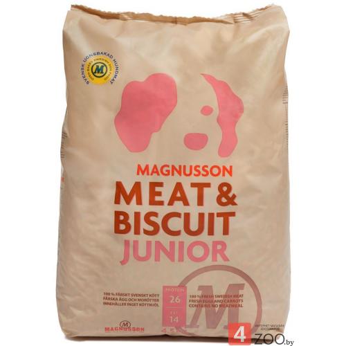 Magnusson Meat and Biscuit Junior (Магнуссон Джуниор), корм для щенков, молодых собак, беременных и кормящих сук - 4,5 кг.