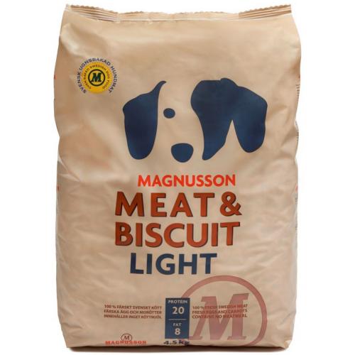 Magnusson Meat and Biscuit Light (Магнуссон Лайт), корм для взрослых собак с очень низким уровнем активности - 4,5 кг.