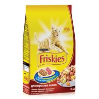 Purina Friskies для взрослых кошек с мясом и полезными овощами
