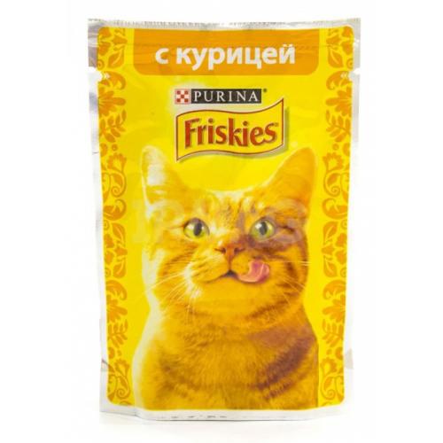 Purina Friskies, Консервы для кошек Кусочки в подливе с Курицей - 85 гр.