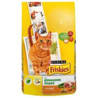 Purina Friskies для домашних кошек с Курицей и садовой зеленью - 1,5 кг.