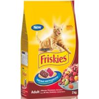 Purina Friskies для кошек мясное ассорти с мясом, курицей и печенью