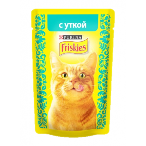 Purina Friskies, Консервы для кошек Кусочки в подливе с Уткой - 85 гр.