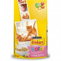 Purina Friskies для Котят с Курицей, молоком и полезными овощами - 2 кг.