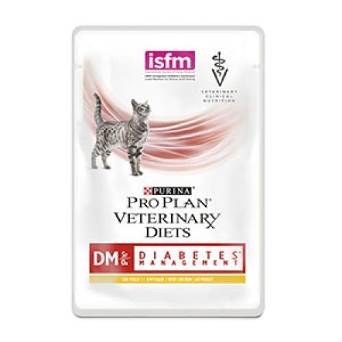 Purina Veterinary Diets, Консервы для взрослых кошек при диабете DM с курицей - 85 гр.