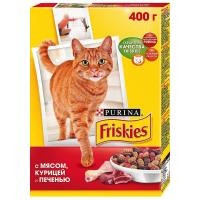 Purina Friskies для кошек с Мясом, курицей и печенью (мясное ассорти) - 400 гр.