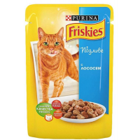 Purina Friskies, Консервы для кошек Кусочки в подливе с Лососем - 100 гр.