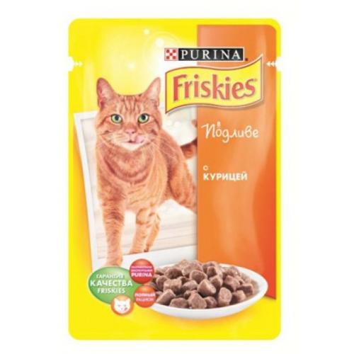 Purina Friskies, Консервы для кошек Кусочки в подливе с Курицей - 100 гр.