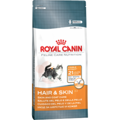 Royal Canin Hair & Skin 33, для кошек с проблемной шерстью и чувствительной кожей - 0,4 кг.