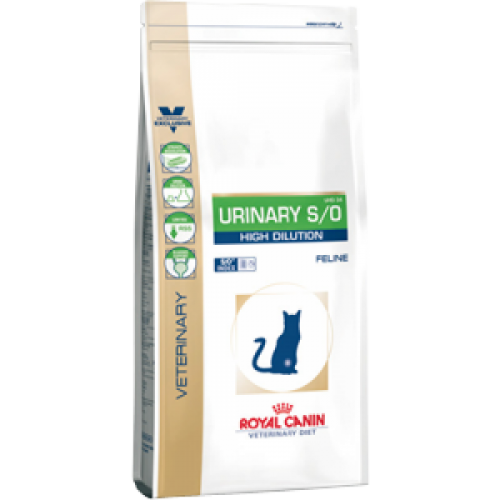 Royal Canin Urinary S/O High Dilution UHD34, диета для кошек при лечении мочекаменной болезни (быстрое растворение струвитов) - 0,4 кг.
